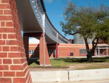 Lacoste Bridge - spanning 1200 feet, requiring slope and radius - enclosed over East Judge Perez Drive, Chalmette, Louisiana.